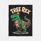 T-Rex Weihnachtskostüm T-Rex Dinosaurier Xmas Lich Fleecedecke (Vorderseite)