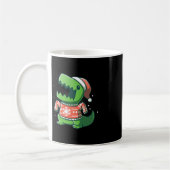 T-Rex Weihnachtslustige Dinosaurier Ugly Saurus Kaffeetasse (Links)