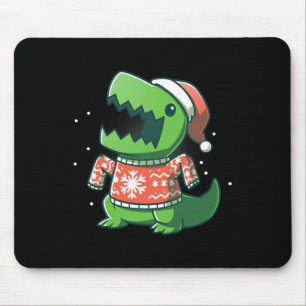 T-Rex Weihnachtslustige Dinosaurier Ugly Saurus Mousepad