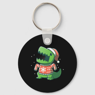 T-Rex Weihnachtslustige Dinosaurier Ugly Saurus Schlüsselanhänger