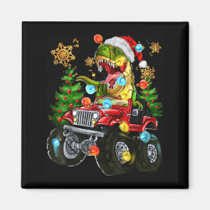 T-Rex Weihnachtsmann im Monstertruck mit Weihnacht Magnet