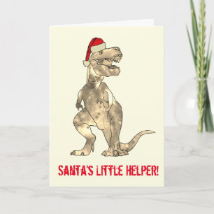 T-Rex Weihnachtsmann Zitat Karte