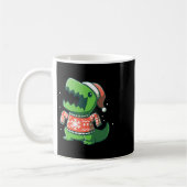 T-rex Weihnachtsspass Dinosaur Ugly Saurus Kaffeetasse (Links)