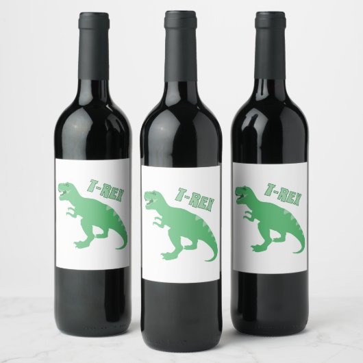 T-Rex Weinetikett (Flaschen)