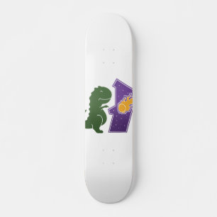 T-Rex-Wiedergabe - Hintergrundfarbe auswählen Skateboard
