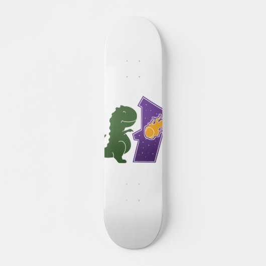 T rex wiedergeben - Hintergrundfarbe auswählen Skateboard (Vorne)