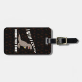 T-Rex wünscht, ich könnte dieses Bier trinken Gepäckanhänger (Vorderseite horizontal)