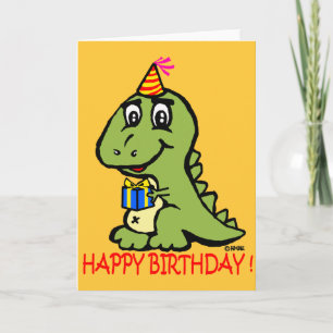 T-rex wünscht Ihnen einen guten Geburtstag! Karte