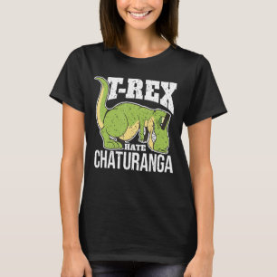 T Rex Yoga Dinosaur Yoga Pose Chaturanga Yoga T-Shirt