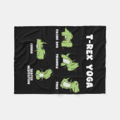 T-Rex Yoga  Fleecedecke (Vorderseite (Horizontal))