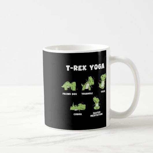 T-Rex Yoga  Kaffeetasse (Rechts)