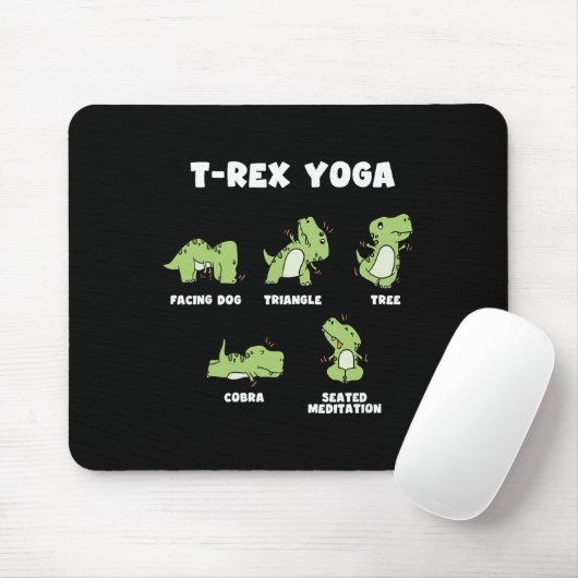 T-Rex Yoga  Mousepad (Mit Mouse)