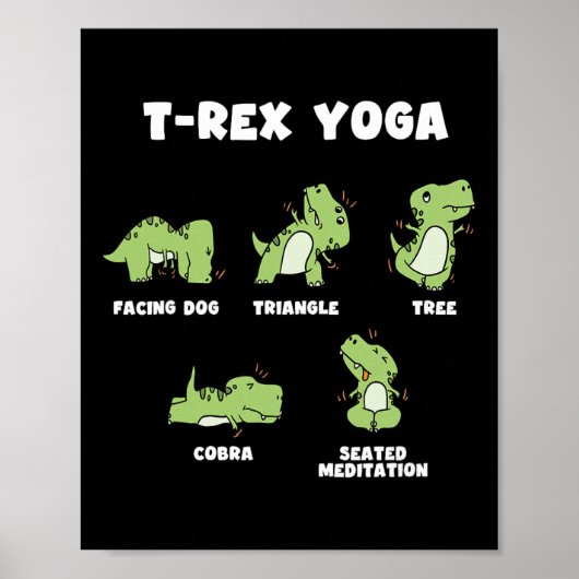 T-Rex Yoga  Poster (Vorne)