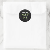 T-Rex Yoga  Runder Aufkleber (Tasche)
