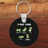 T-Rex Yoga  Schlüsselanhänger (Vorderseite)