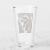T-Rex zu Weihnachten 1 Glas (Rückseite)