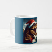 T-Rex zu Weihnachten 1 Kaffeetasse (Vorderseite Links)
