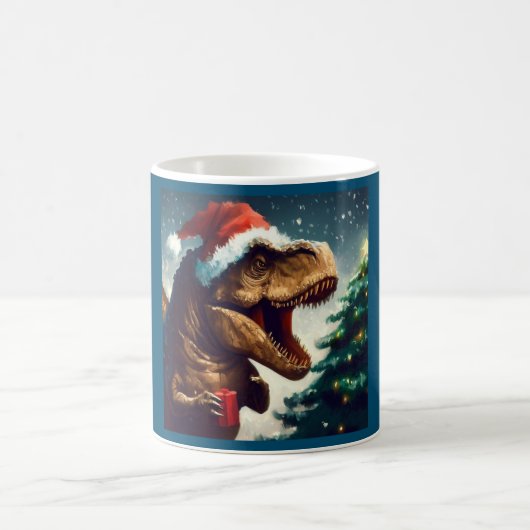 T-Rex zu Weihnachten 1 Kaffeetasse (Mittel)