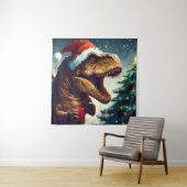 T-Rex zu Weihnachten 1 Wandteppich (Beispiel)
