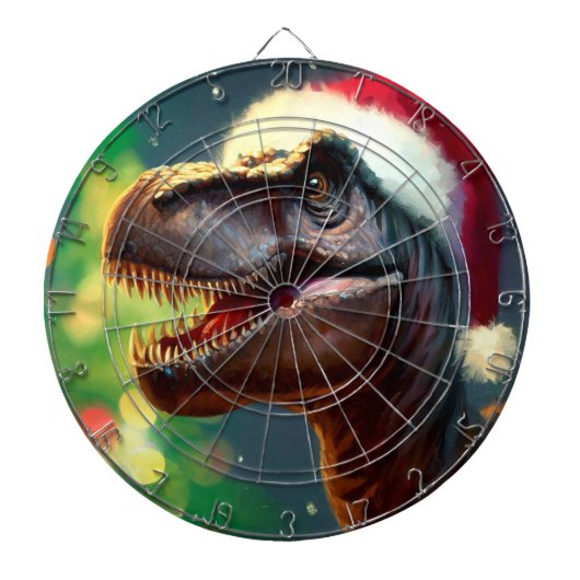 T-Rex zu Weihnachten (2) Dartscheibe (vorne)
