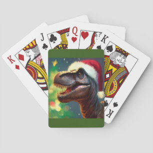 T-Rex zu Weihnachten (2) Spielkarten
