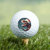 T-Rex zu Weihnachten (3) Golfball (Insitu T-Shirt)
