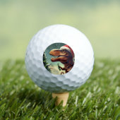 T-Rex zu Weihnachten (4) Golfball (Insitu T-Shirt)