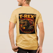 T-Rex zum Quadrat Tri-Blend Shirt (Rückseite)
