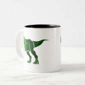T-Rex Zweifarbige Tasse (Vorderseite Links)