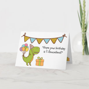 T-Rexcellence Geburtstag Karte