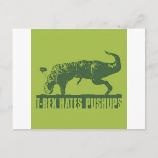 T-rexHatesPush-ups Postkarte
