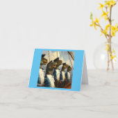 T Rexs Sailors Karte (Gelbe Blume)