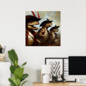 T Rexs Three Musketeers Poster (Heimbüro)