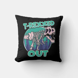 T-Rexxed Out Dinosaurier Kissen