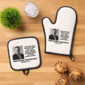 T. Roosevelt Prize Chance Arbeit harte Arbeit tun Ofenhandschuh & Topflappen-Set (Oben Unten)