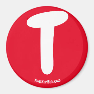 T Roter Kühlschrank Magnet