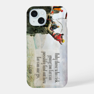 T.S. Eliot Inspirierender Ausspruch "Wie weit" iPhone 15 Hülle