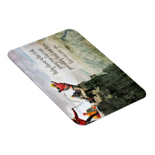 T.S. Eliot inspirierendes Zitat "Wie weit" flexibe Magnet (Rechte Seite)