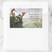 T.S. Eliot inspirierendes Zitat "Wie weit? Rechteckiger Aufkleber (Tasche)