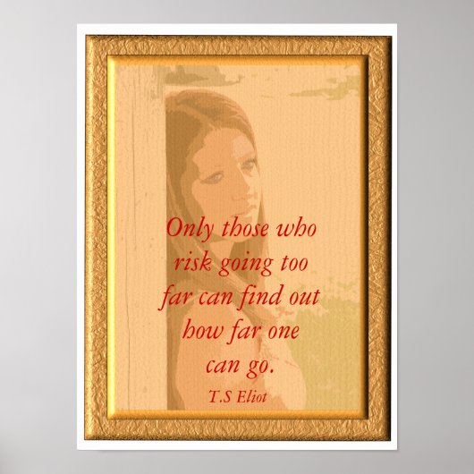T.S Eliot _ Poster-Zitat Poster (Vorne)