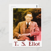 T. S. Eliot Postkarte (Vorne/Hinten)