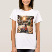 T-Schirt mit Mops im Mini Morris T-Shirt (Vorderseite)