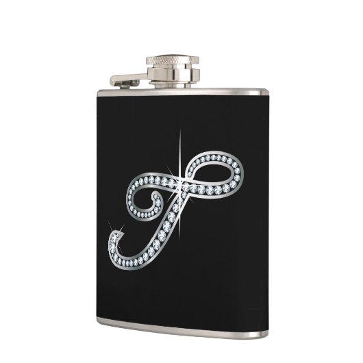 T Script "Diamond Bling"-Flasche Flachmann (Links)