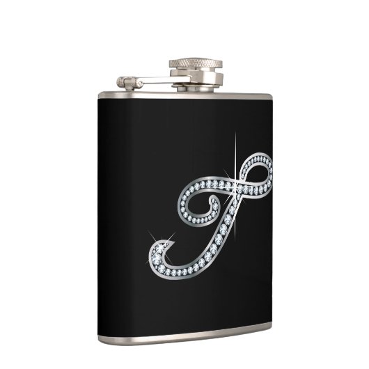T Script "Diamond Bling"-Flasche Flachmann (Rechts)
