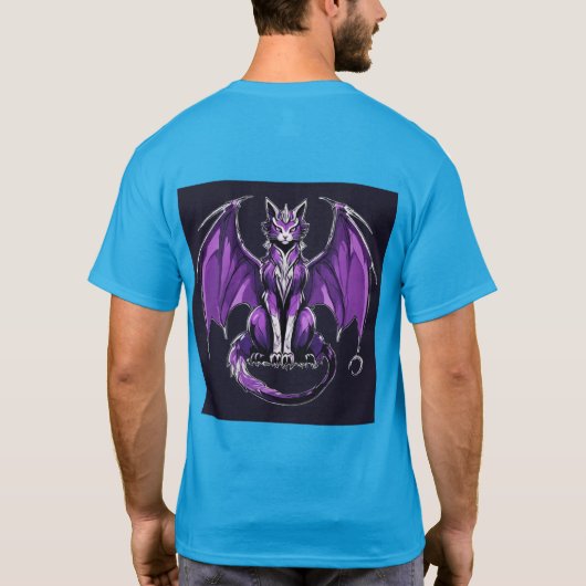 T shart degron cat cotan Design Cartoon Stil neu T-Shirt (Rückseite)