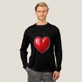 T-Shir ، ، ، lebendige Darstellung des roten Herze Tri-Blend Shirt (Volle Vorderseite)