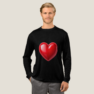 T-Shir ، ، ، lebendige Darstellung des roten Herze Tri-Blend Shirt