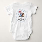 T - Shirt0Personalisiert Baby's First Xmas 2025-Bo Baby Strampler (Rückseite)