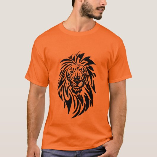 T - Shirt 002 - Löwe - Orange (Vorderseite)