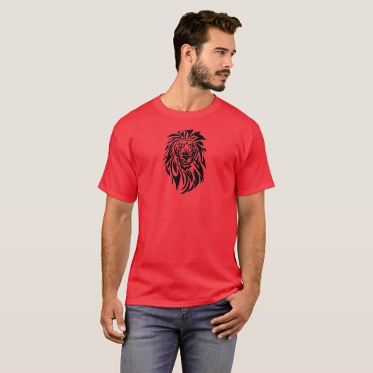 T - Shirt 007 - Löwe - Rot (Vorne ganz)